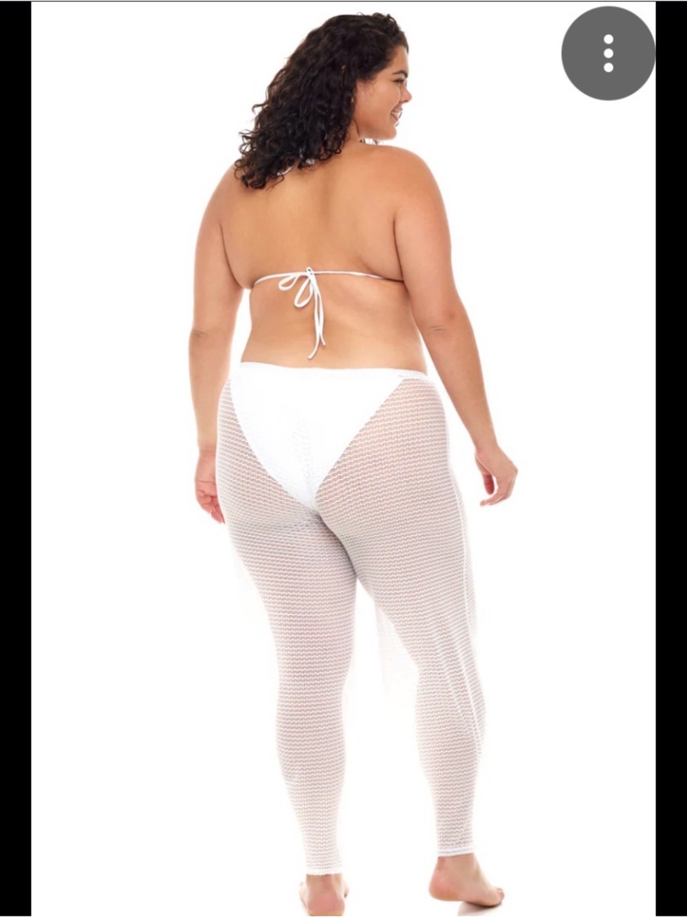 Jordan Taylor White Fishnet Swim Leggings Cover-Up
